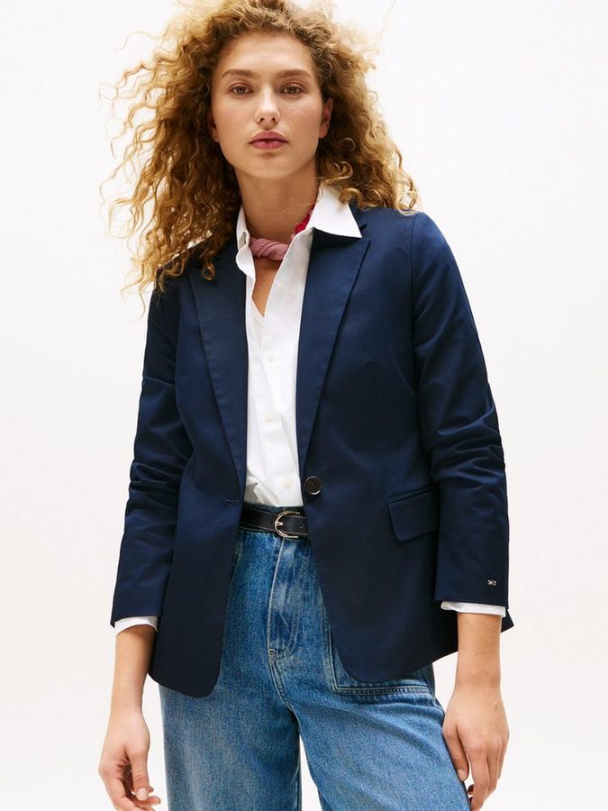 Tommy Hilfiger Kurzblazer COTTON SLIM BLAZER