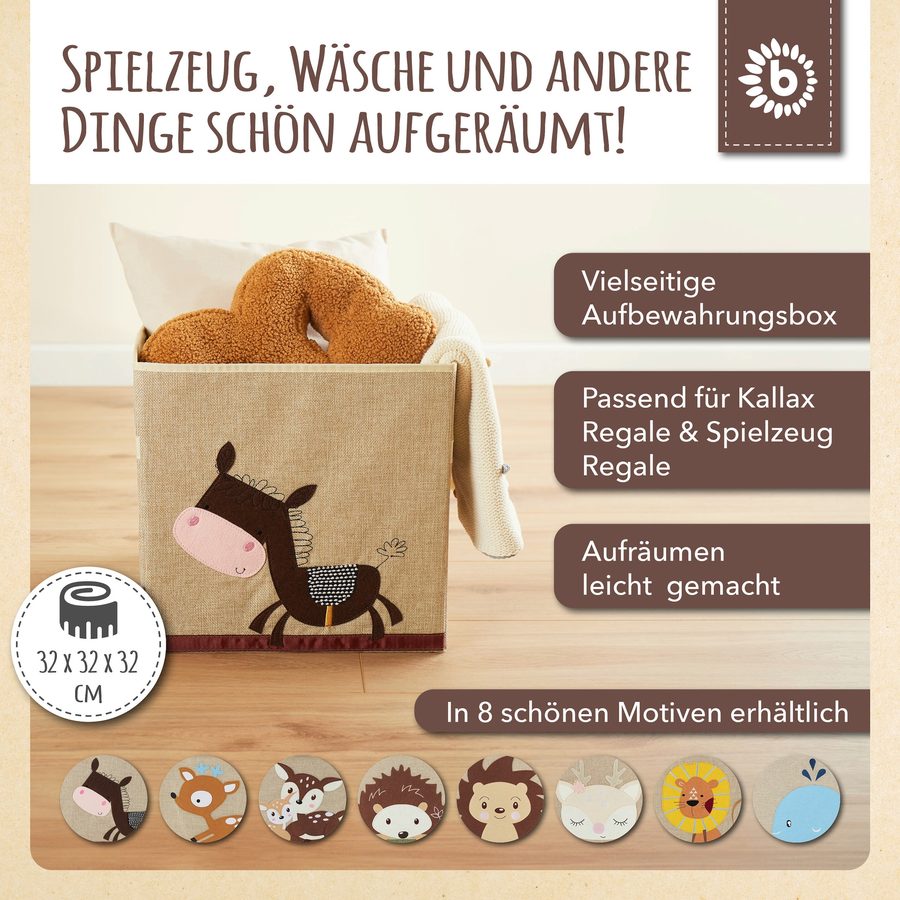 Bieco Aufbewahrungsbox Kinder Kallax Esel