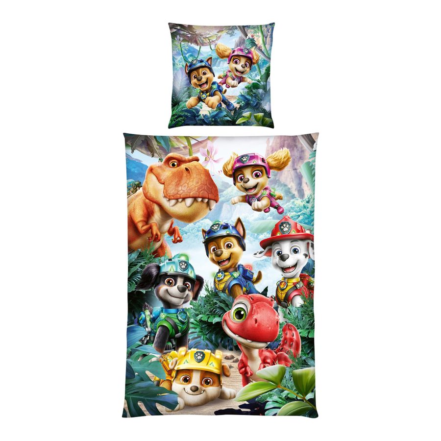 Baby Best Paw Patrol Renforcé Wende-Bettwäsche Paw Patrol Dino Movie 80x80 / 135x200 cm von Baby Best