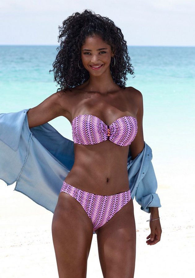 Vivance by Lascana Bügel-Bandeau-Bikini mit Zierperlen