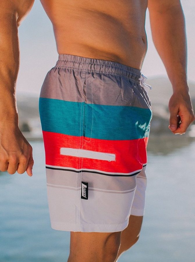Luvanni Badehose Badehose Herren Schnelltrocknende Beachshorts Style1 Badeshorts Kordelzug Boardshorts Schwimmhose Männer Shorts Hose
