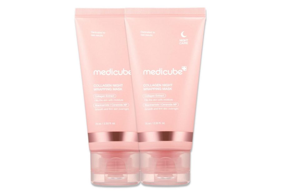 Medicube Gesichtsmaske Collagen Night Wrapping Mask Kollagen Nachtmaske Gesichtsmaske 75ml, 2-tlg., Anti-Aging, spendet Feuchtigkeit, Nachtmaske