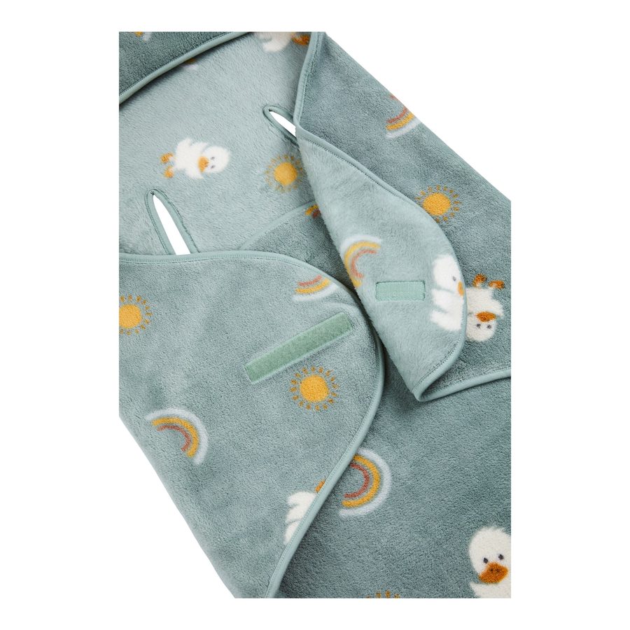 Sterntaler Einschlagdecke Microfleece Ente Edda gruen von Sterntaler