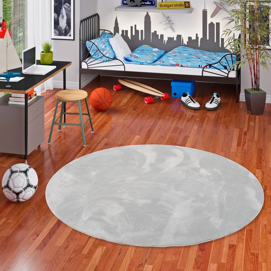 Pergamon Kinder Super Soft Fellteppich Pearl Kids Rund von Pergamon