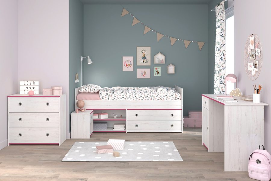 Parisot Kinderzimmer-Set 4-tlg. "Smoozy 37" Weiß von Parisot