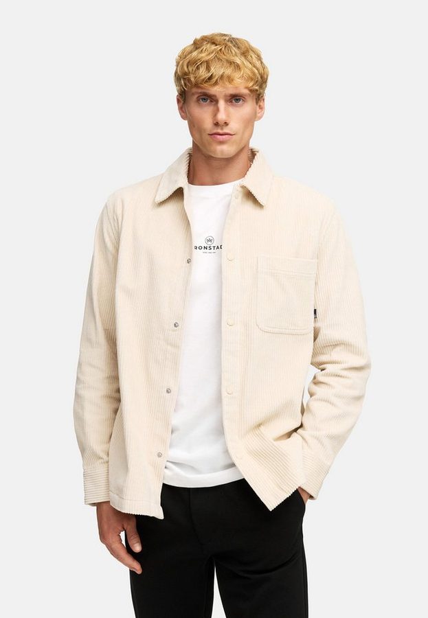 Kronstadt Langarmhemd Herren KSChandos overshirt Herrenhemd Langarm Cordhemd mit Druckknöpfen
