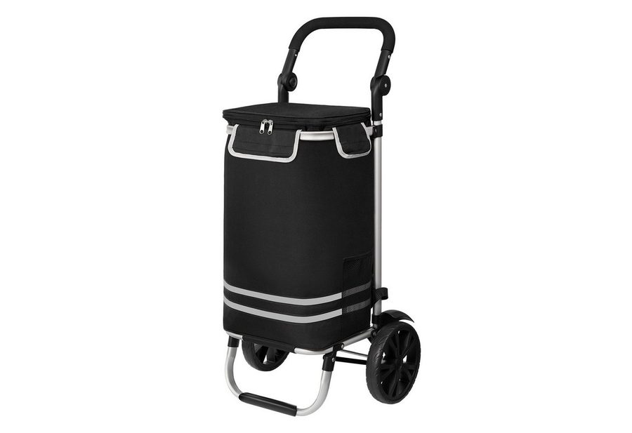 Oak&Tea Einkaufstrolley Einkaufstrolley 3-in-1 mit Kühltasche Thermotasche Transportwagen 56L, Faltbarer Transportwagen bis 50KG, Wasserdicht, Rucksackfunktion
