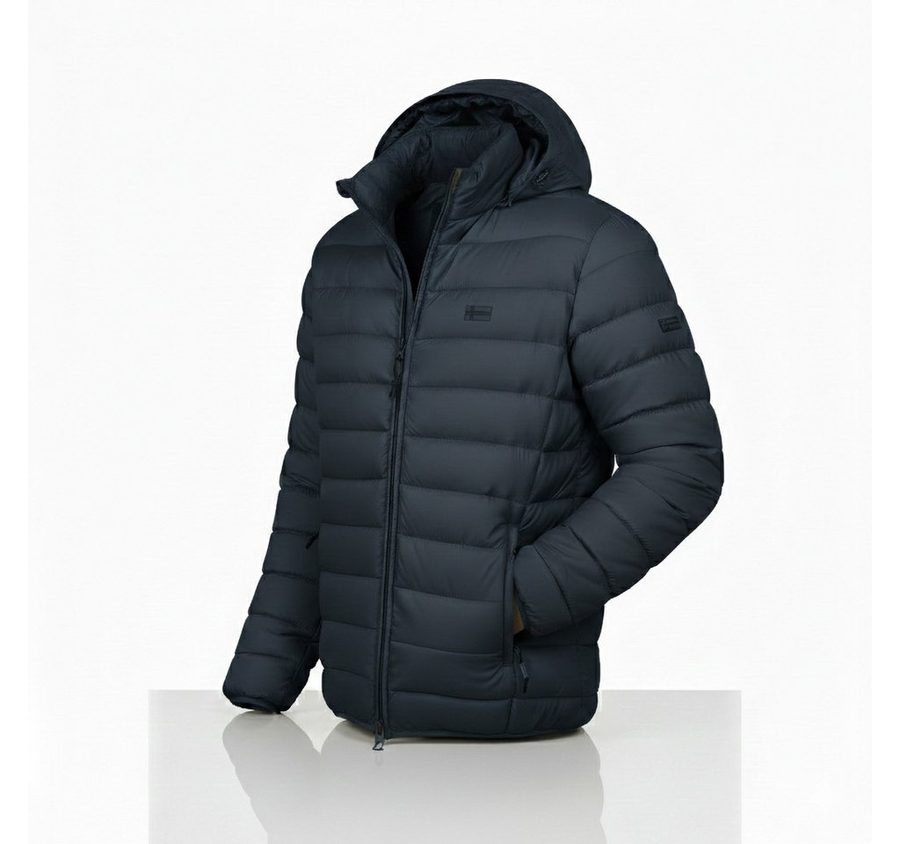 Geographical Norway Steppjacke Hochwertige Outdoorjacke Steppjacke mit Kapuze (1-St) Steppjacke Mit Kapuze Herbst Übergangs Jacke
