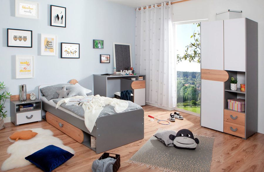 Ticaa Jugendzimmer "Mira", 4-tlg, Grau
