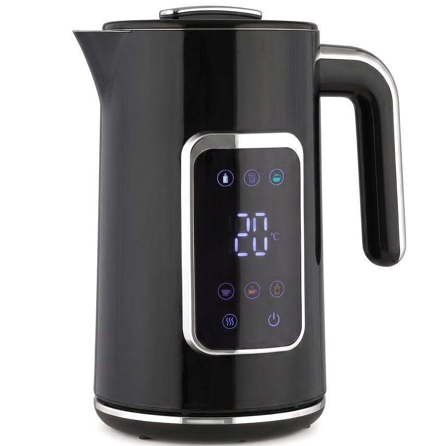 HOMCOM Wasserkocher Edelstahl 1,7L 2200W Teekocher mit Schnellkochfunktion, 6 Temperaturstufen, Doppelwandig, Herausnehmbarem Kalkfilter, Warmhaltefunktion, Automatikabschaltung, Trockengehschutz   Aosom von HOMCOM