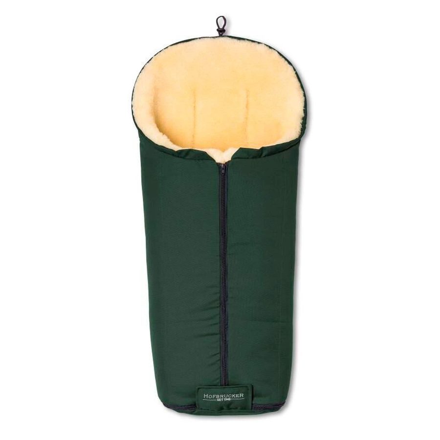 Hofbrucker Kinderwagen Lammfell-Fußsack Iglu gruen
