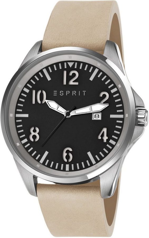 Esprit Quarzuhr Esprit Herren-Armbanduhr Analog Quarz Leder ES107601001 ES107601001, Hochwertiges Produkt mit zeitlosem Design, sorgfältiger Verarbeitung von Esprit