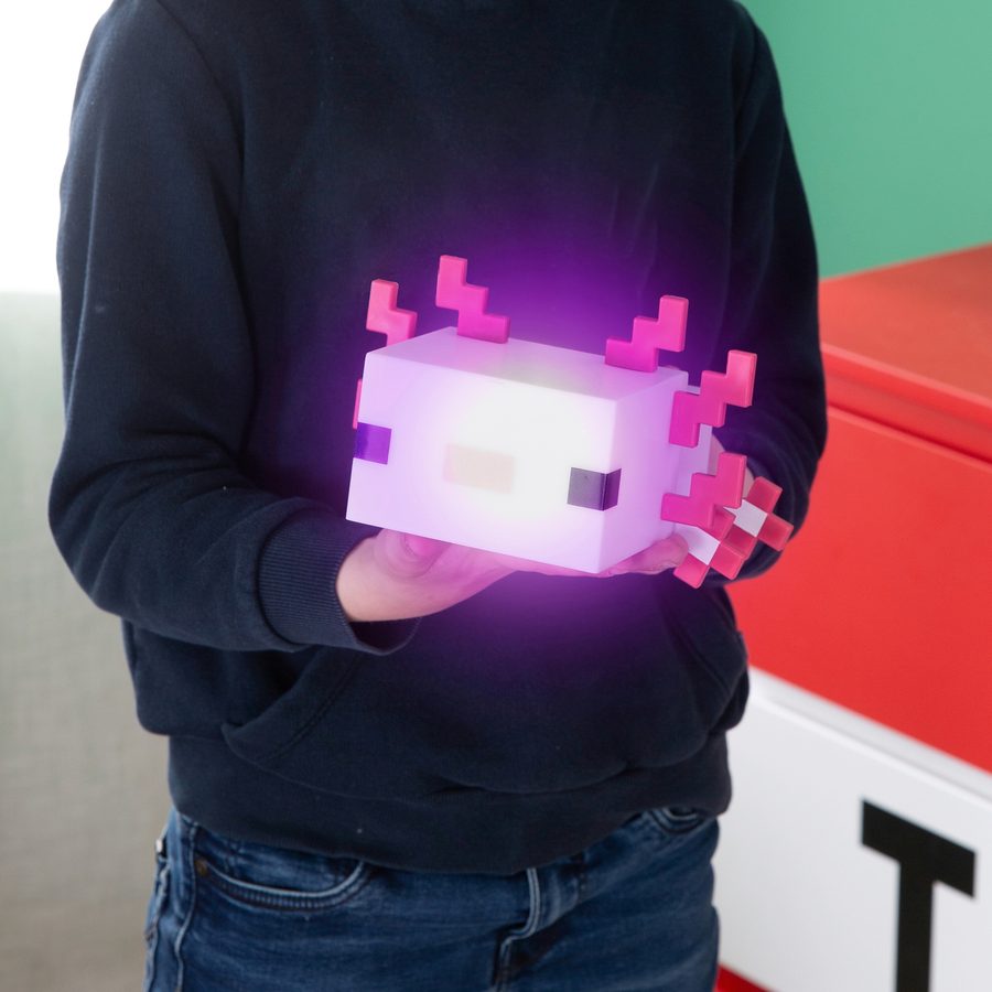 Roba LED-Tischlampe, Axolotl aufladbarer Akku Minecraft von roba