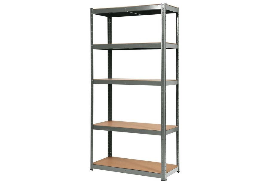 COSTWAY Schwerlastregal, 5 Ebenen, bis 175kg pro Ebenen 180x90x40cm Grau