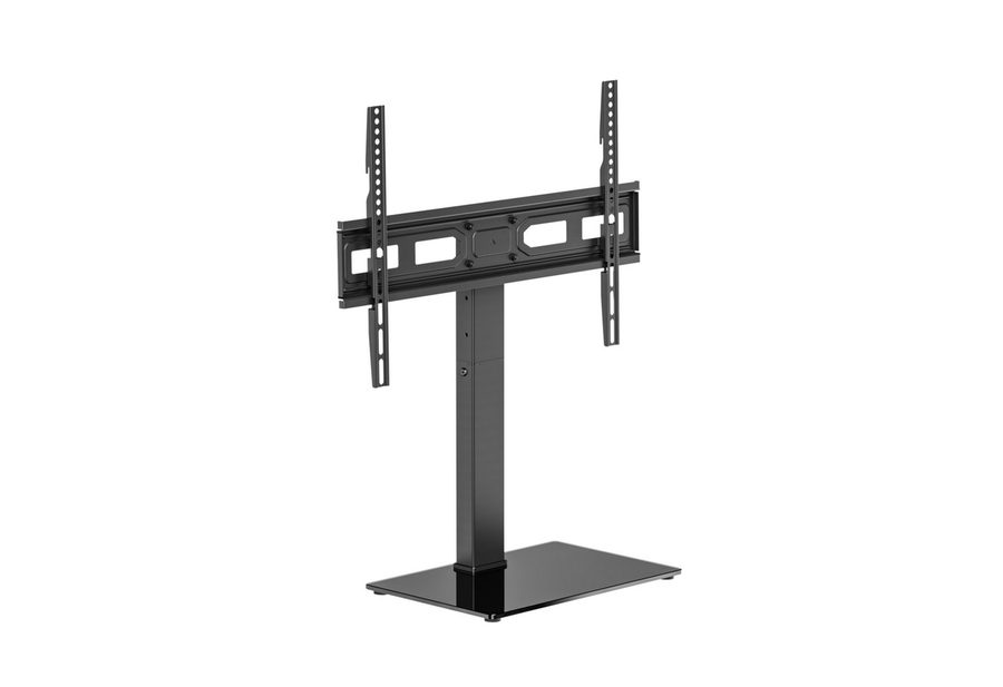 Xantron TV-Wandhalterung TV Standfuß höhenverstellbar 37–75 Zoll schwenkbar – PREMIUM-TVS02, (bis 70 Zoll, Edle Glasplatte, höhenverstellbar, schwenkbar)