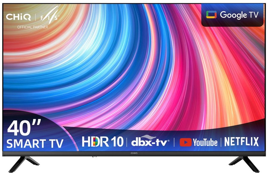 CHiQ L40FT LED-Fernseher (100 cm/40 Zoll, Full HD(1920*1080), Smart TV, Google TV, HDR 10, Dolby Audio & DBX-TV, Google TV OS mit 10.000+ Apps)