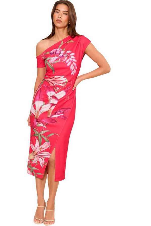 LIPSY Midikleid Lipsy Midikleid mit geraffter Taille, Regular (1-tlg)