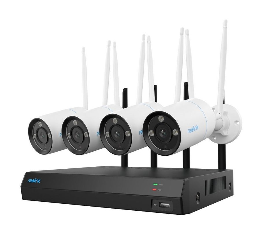 Reolink Überwachungskamera 4K WLAN System (Innenbereich, Außenbereich, 2,4/5 GHz WLAN,8MP Ultra HD,Smartekennung,12-Kanal NVR mit 2TB HDD)