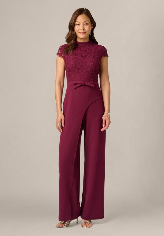 Adrianna Papell Jumpsuit Combo Crepe Jumpsuit Klassischer, eleganter und moderner Jumpsuit mit weitem Bein