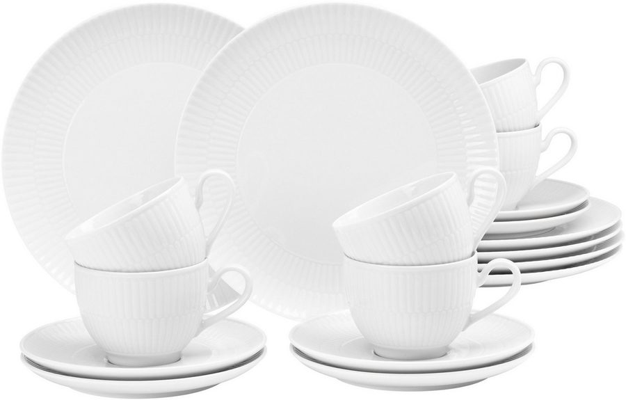 Seltmann Weiden Tafelservice Christian Seltmann GmbH Kaffeeservice Amina weißes Porzellan 18-teilig von Seltmann Weiden