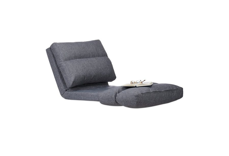 relaxdays Relaxliege Sessel faltbar, 1 Teile, grau