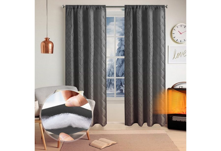 Sunicol Vorhang Thermovorhang Kälteschutz Winter Wärmeisolierend Türvorhang (1 St), Funktionale Überschrift Gardinen für Wohnzimmer Schlafzimmer von Sunicol