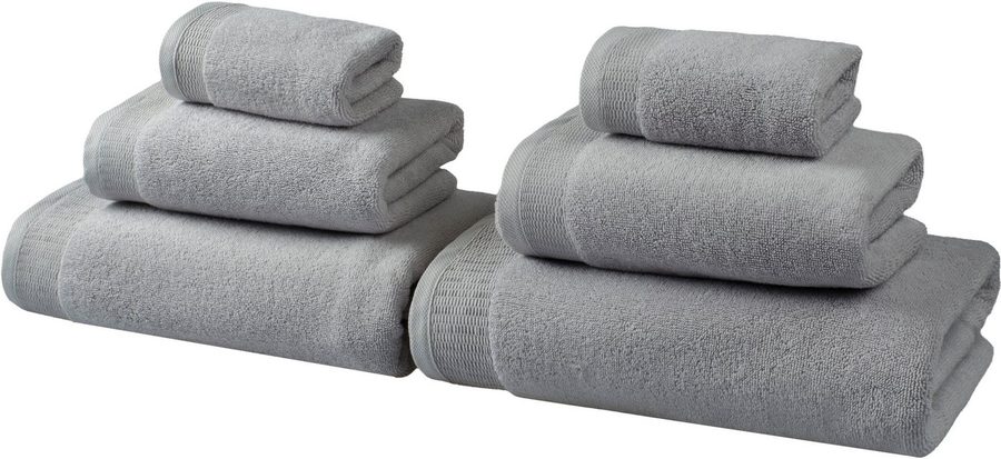 OTTO home Handtuch Set Fenya, flauschig und weich, Premium Handtücher, 550 gr/m², Walkfrottier (Set, 6-St), mit Bordüre, Set, 100% Baumwolle, Hotel-Qualität, 5 Jahre Garantie von OTTO home