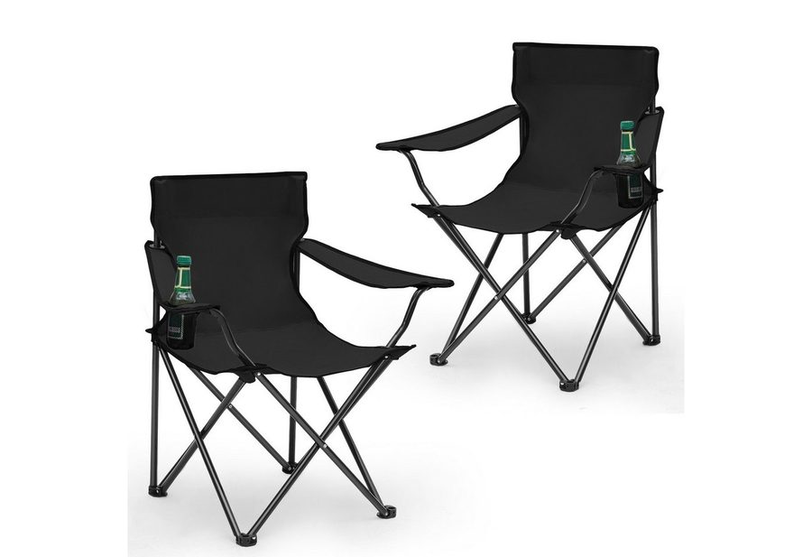 SUNULA Campingstuhl Faltbar Anglerstuhl Ultraleicht Faltstuhl Camping Klappstuhl (2 St), mit Getränkehalter, mit Tragetasche, bis max. 100 kg