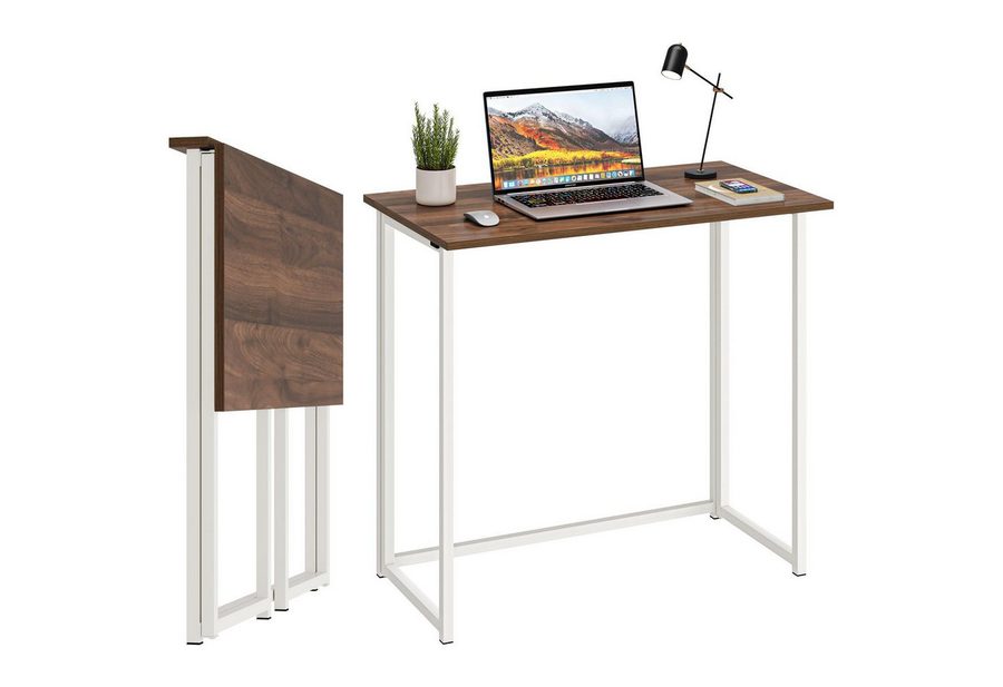 NAIMP Schreibtisch faltbar Computertisch, Klapptisch, Arbeitstisch, Bürotisch, flexibel und platzsparend