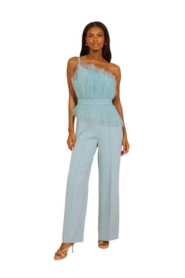 LIPSY Jumpsuit Lipsy einschulteriger Jumpsuit mit Schößchen (1-tlg)