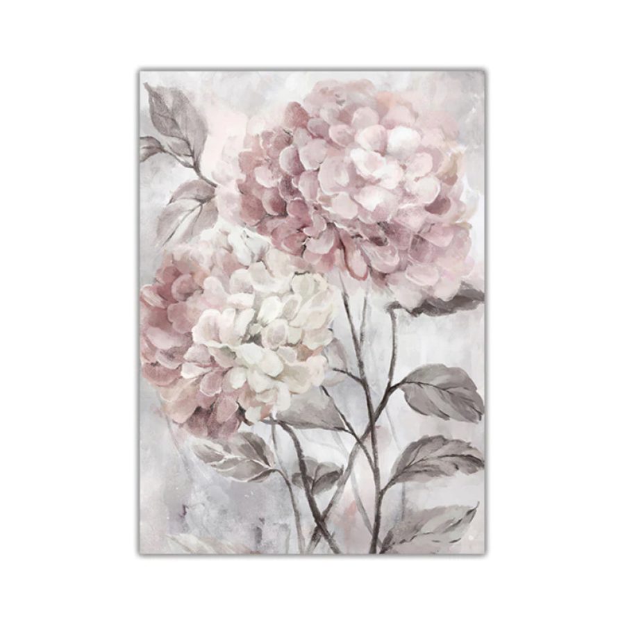 TPFLiving Luxus Poster Leinwand / Blumen in Rosa / 3 Motive in 17 verschiedene Größen - OHNE Rahmen - Modell TPFL-LW-35-MOT535-1 - 40x50cm