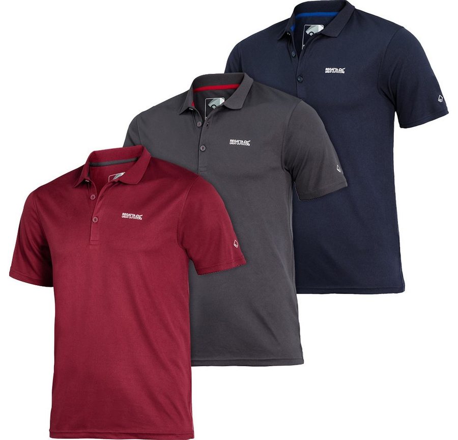 Regatta Funktionsshirt (3er-Pack) klassischer Look im funktionellen Gewebe