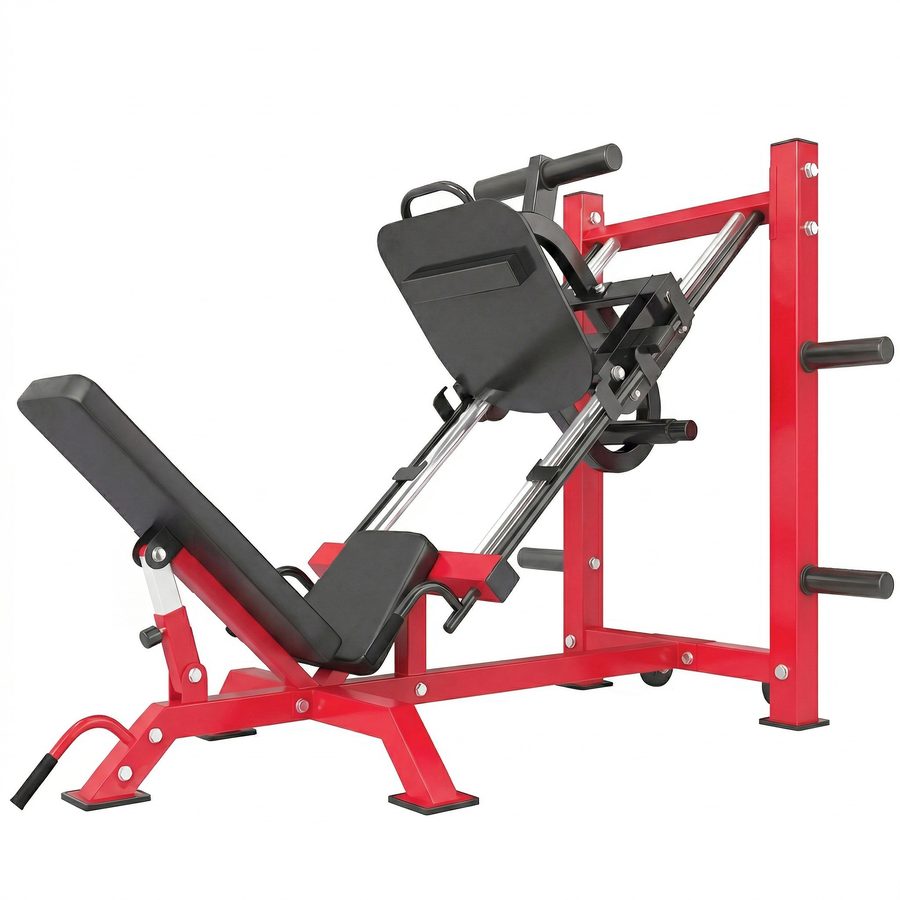 SPORTNOW Beinpresse mit Rollen Wadenblock, verstellbare Beinverlängerungs- und Kniebeugemaschine für das Heimtraining mit Hantelscheibenaufbewahrung, 455 kg Kapazität, robuste Trainingsausrüstung   Aosom