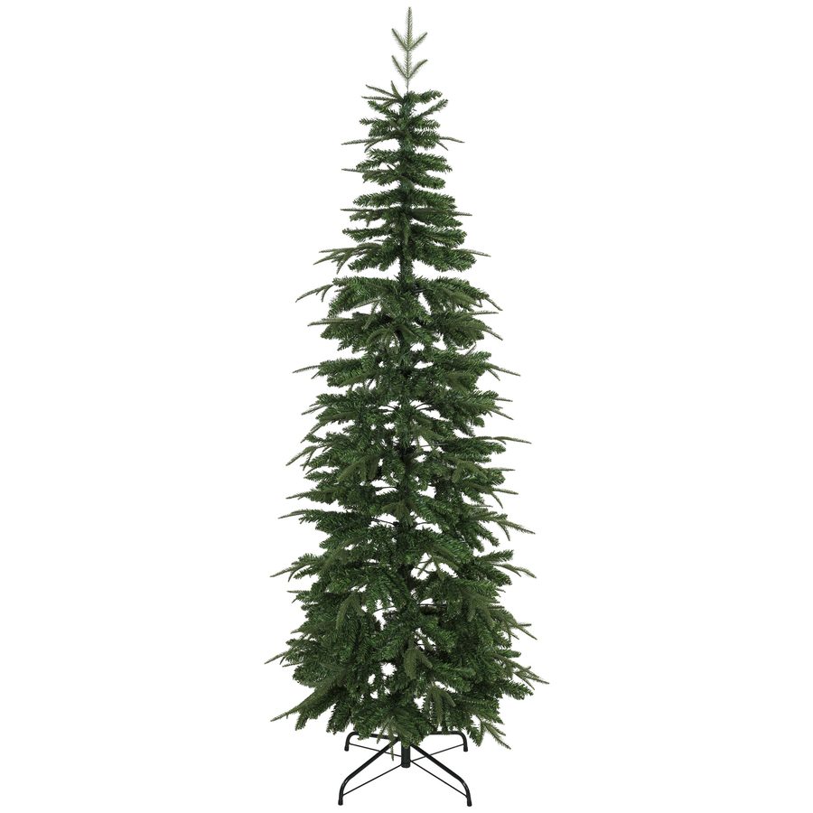 HOMCOM Weihnachtsbaum künstlich 210 cm Christbaum mit 800 Zweigen Fichtenform, klappbarem Stahlständer Weihnachtsdeko für Zuhause und Büro Grün   Aosom von HOMCOM