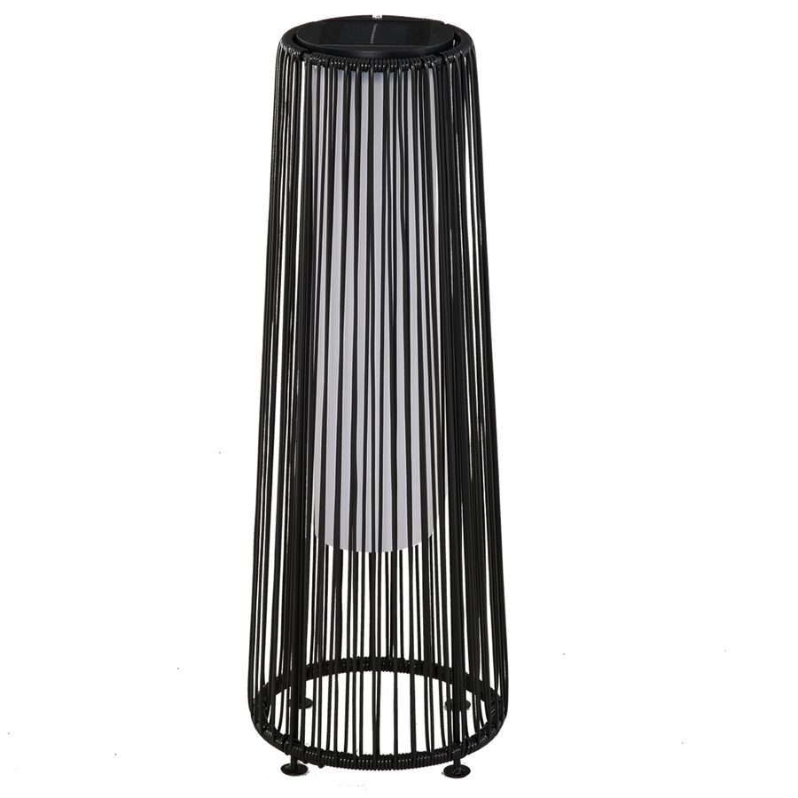 Outsunny Solarlampe Gartenleuchte mit Lichtsensor, wasserdicht, automatische LED, Schwarz, 21,5 x 21,5 x 61 cm, ideal für Garten & Terrasse   Aosom.de