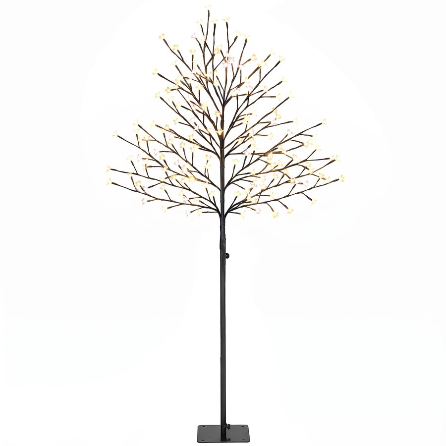 HOMCOM LED Lichterbaum 150 cm LED Baum mit 160 LEDs, 11 Leuchtmodi, Kirschblütenbaum Weihnachtsdeko Künstlicher Leuchtbaum Lichterdeko für Innen und Außen   Aosom