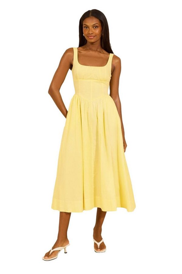 LIPSY Midikleid Lipsy Tailliertes Trägerkleid Midi-Länge, Regular (1-tlg)