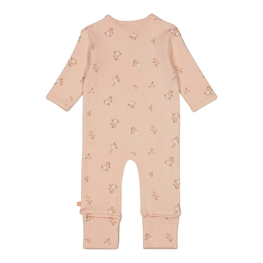 Feetje Overall mit Klappfuß Blumen Rippqualität