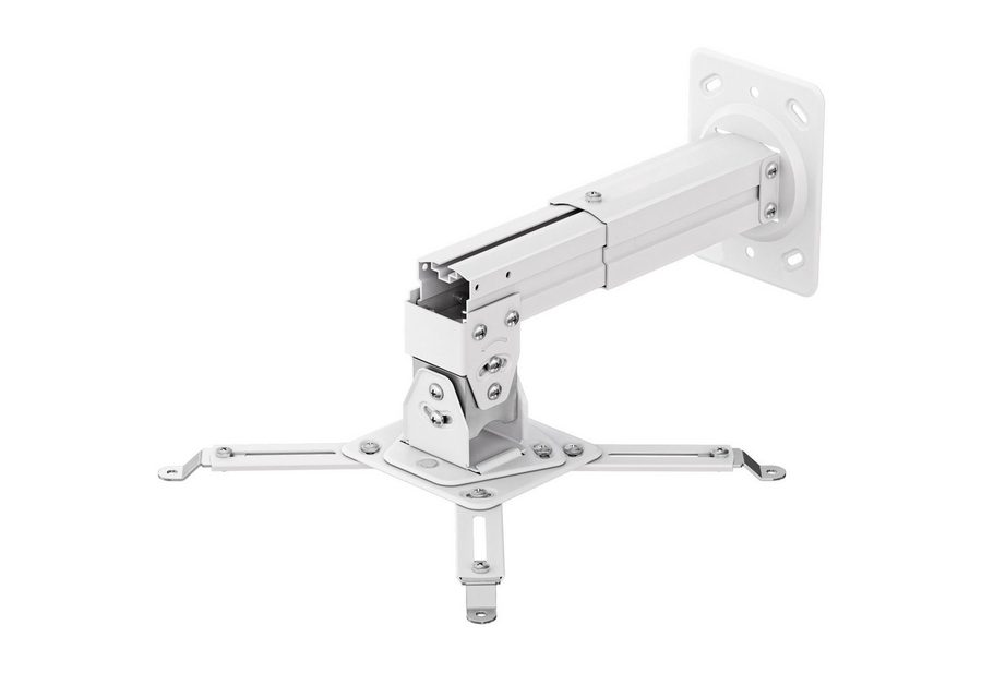 ONKRON Beamer-Deckenhalterung bis 10 kg, höhenverstellbar, K3A-W, (bis 300 Zoll, schwenkbar, neigbar, Wand und Decke, ausziehbar, Kabelmanagement)