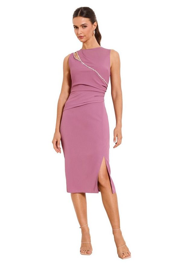 LIPSY Midikleid Lipsy Midikleid mit Strassdetail, Regular (1-tlg)