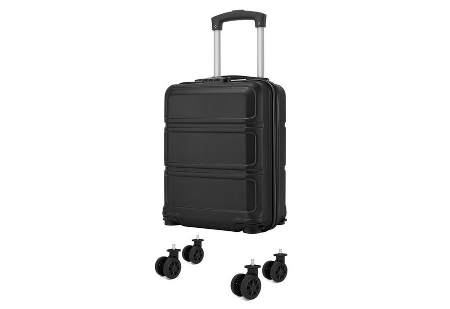 KONO Handgepäckkoffer - NUR 15 Zoll mit abnehmbaren Rollen, Leichter Kabinenkoffer (ABS+PC)