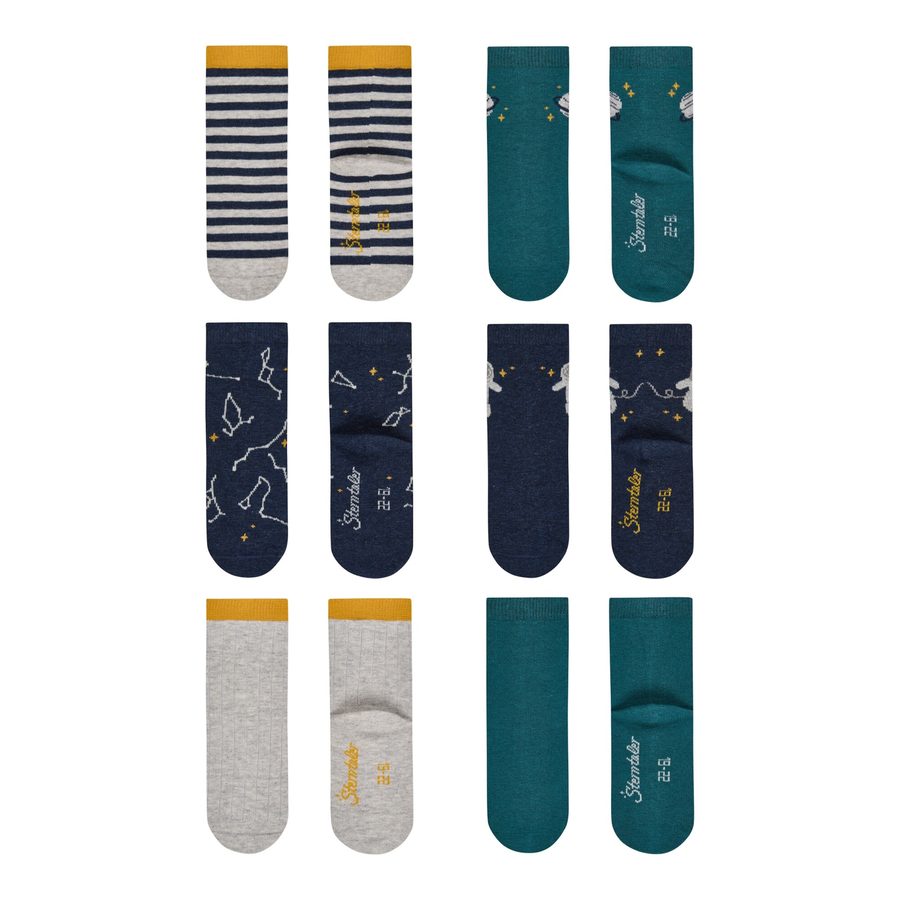 Sterntaler 6er-Pack Socken Weltall von Sterntaler