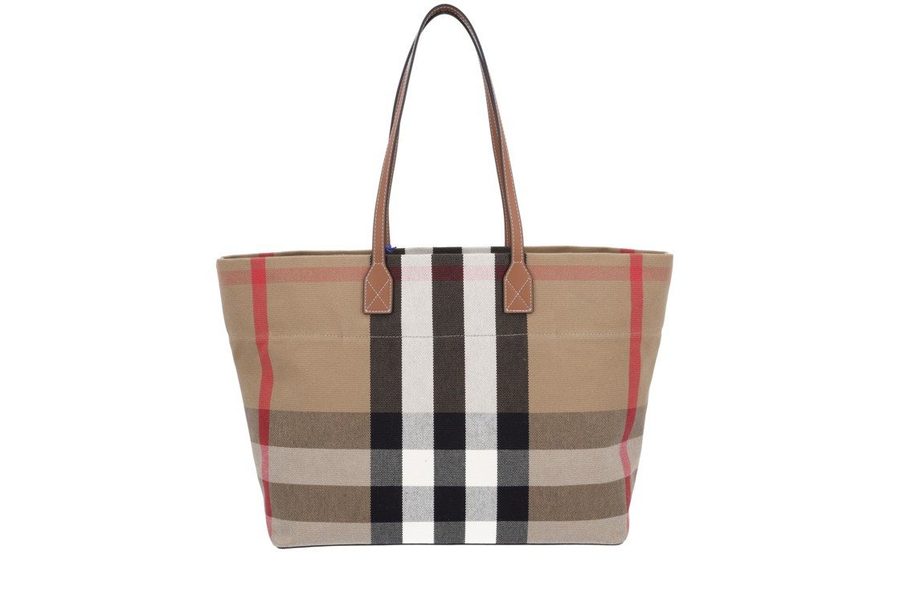 BURBERRY Henkeltasche London Tote Check Canvas