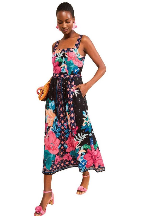 Love & Roses Midikleid Love & Roses Midikleid aus Baumwolle, Regular (1-tlg)