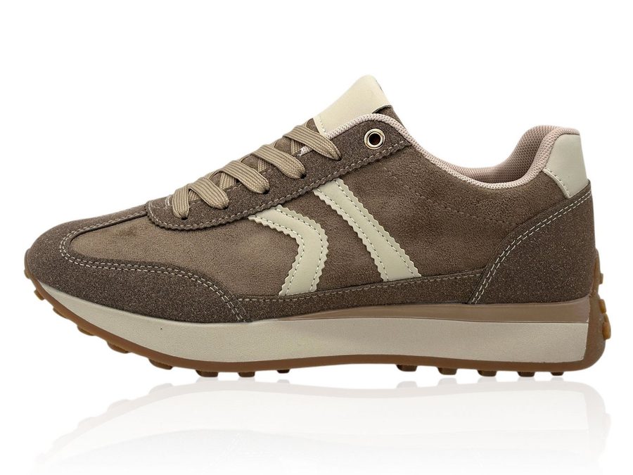 Nowaland Damen Sneaker Plateau-Sneaker mit Kontraststreifen und Profilsohle Sneaker Retro-Design mit Kontraststreifen und komfortabler Plateausohle