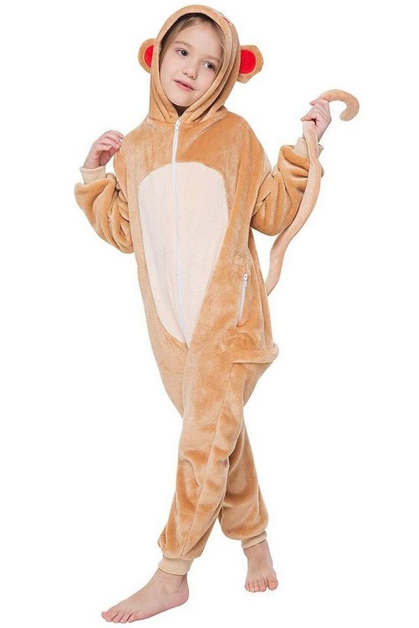 Corimori Jumpsuit Große Auswahl an Kinder Onesies, Jumpsuits, Tier-Kostümen (1-tlg) Jumpsuit, Pyjama, Fasching, Kigurumi, Tierkostüme, Affe "Louis"