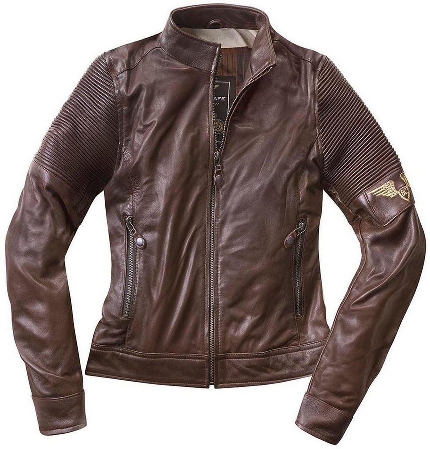 Black-Cafe London Motorradjacke Amol Damen Motorrad Lederjacke