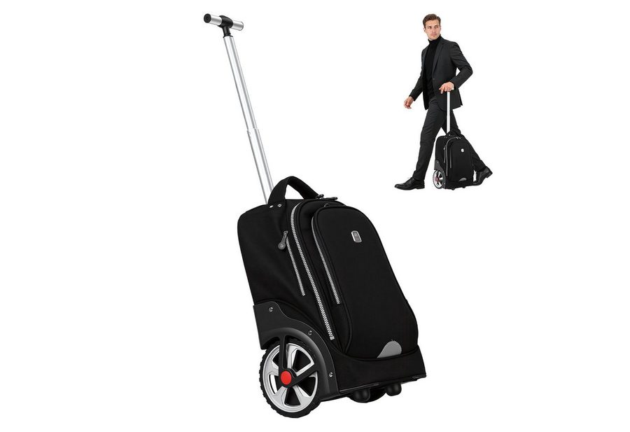 Rutaqian Business-Trolley 19-Zoll-Rolltasche,Wasserdichte Rolltasche, Laptoptasche mit Rollen, Handgepäcktasche mit Laptopfach, passend für 14-Zoll-Laptops