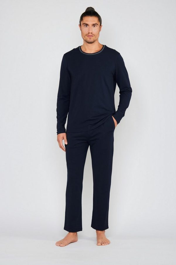 JOOP! Pyjama Core (2 tlg) mit Rundhalsausschnitt, Langarm, Cotton-Mix
