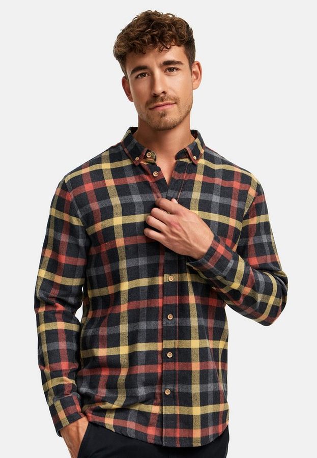 Kronstadt Langarmhemd Herren KSDean Check Herrenhemd Langarm Carohemd mit Button-Down-Kragen